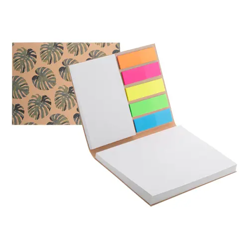 Set note adesive con copertina in carta kraft con copertina totalmente personalizzabile