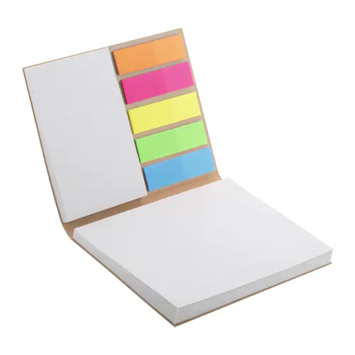 Set note adesive con copertina in carta kraft con copertina totalmente personalizzabile