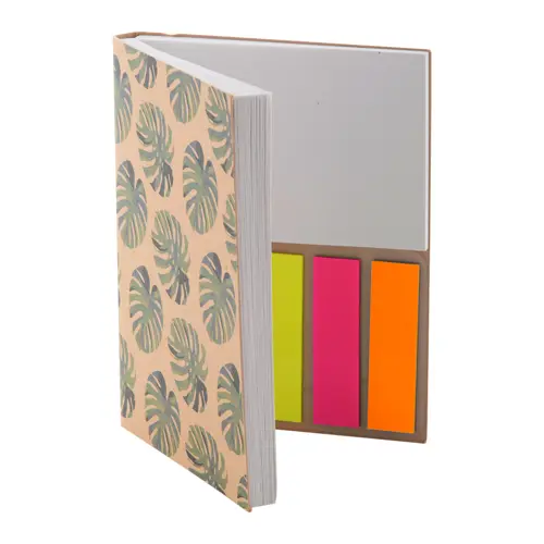 Set note adesive con copertina in carta kraft con copertina totalmente personalizzabile