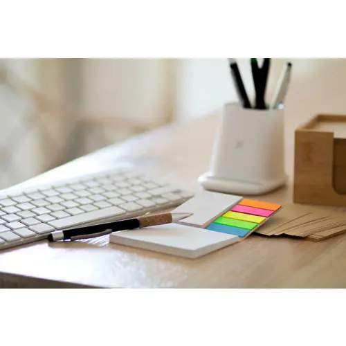 Set note adesive con copertina in carta kraft con copertina totalmente personalizzabile