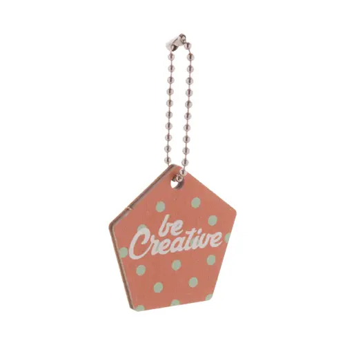 Portachiavi totalmente personalizzabile in multistrato di betulla con stampa in fullcolor