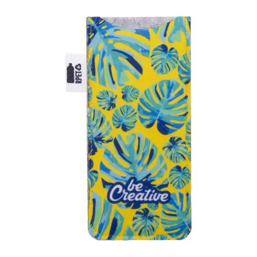Custodia per occhiali da sole in feltro RPET personalizzabile sul lato anteriore con stampa a colori 80×170mm