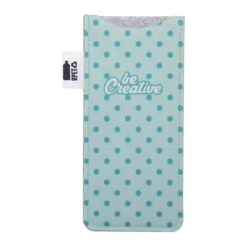 Custodia per occhiali da sole in feltro RPET personalizzabile sul lato anteriore con stampa a colori 80×170mm