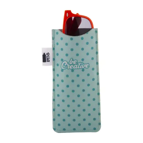 Custodia per occhiali da sole in feltro RPET personalizzabile sul lato anteriore con stampa a colori 80×170mm