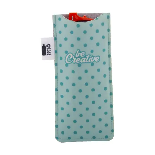 Custodia per occhiali da sole in feltro RPET personalizzabile sul lato anteriore con stampa a colori 80×170mm