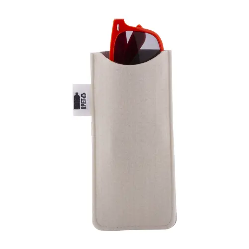 Custodia per occhiali da sole in feltro RPET personalizzabile sul lato anteriore con stampa a colori 80×170mm