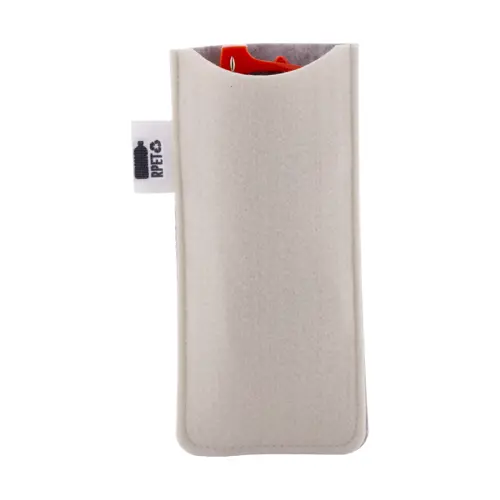 Custodia per occhiali da sole in feltro RPET personalizzabile sul lato anteriore con stampa a colori 80×170mm