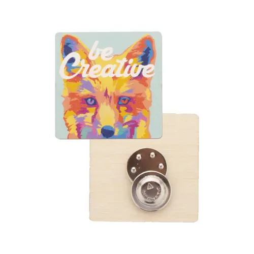 Spilla magnetica in betulla totalmente personalizzabile nella grafica