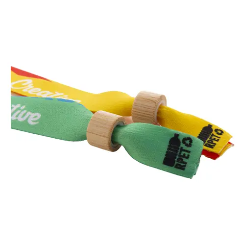 Braccialetto personalizzabile in RPET con chiusura in bambù