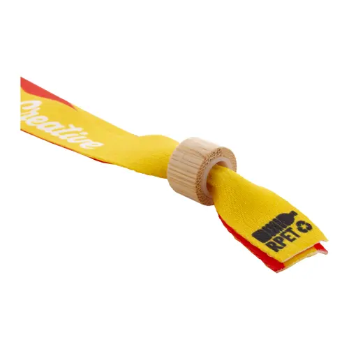 Braccialetto personalizzabile in RPET con chiusura in bambù