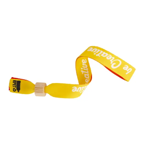 Braccialetto personalizzabile in RPET con chiusura in bambù