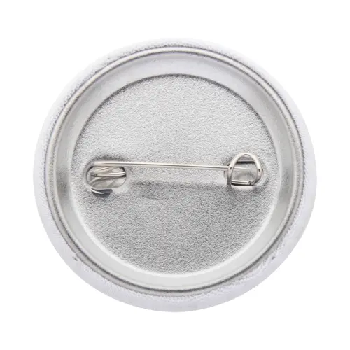 Spilla badge a bottone con inserto in poliestere RPET ø44 mm
