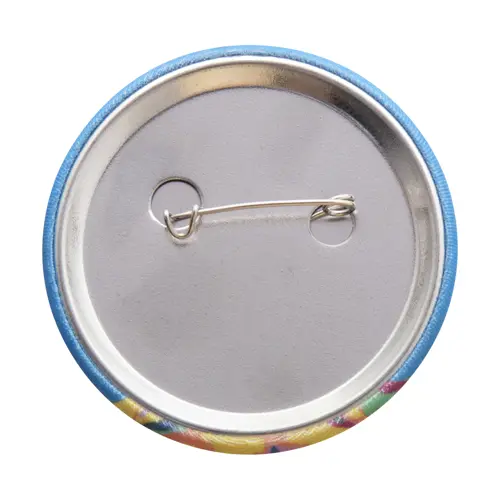 Spilla badge a bottone con inserto in poliestere RPET ø58 mm