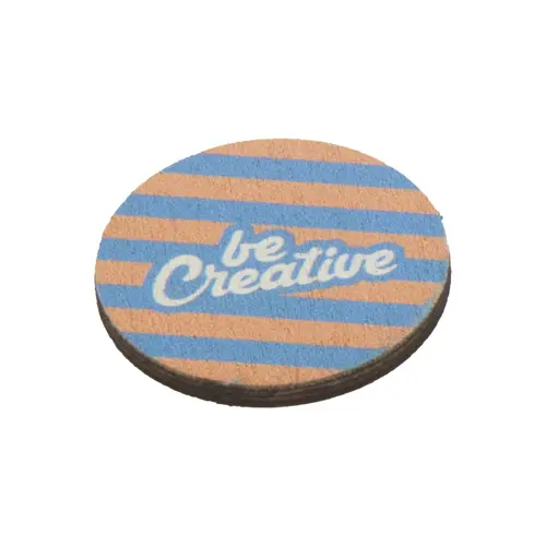 Gettone carrello in compensato di legno di betulla personalizzabile con stampa full color su 1 lato 