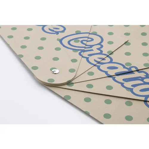 Ventaglio in carta kraft pieghevole totalmente personalizzabile