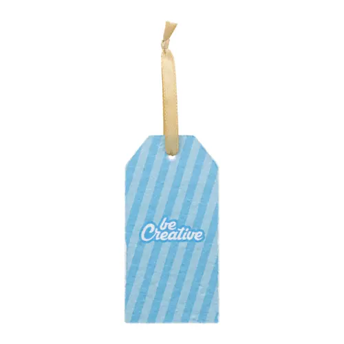 Etichetta natalizia in carta di semi personalizzabile su un lato