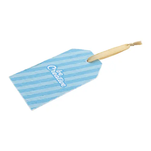 Etichetta natalizia in carta di semi personalizzabile su un lato