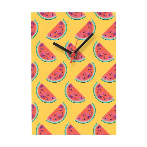 Orologio da parete di forma rettangolare in legno HDF con grafica personalizzata