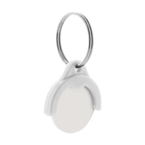 Portachiavi in plastica con gettone personalizzabile