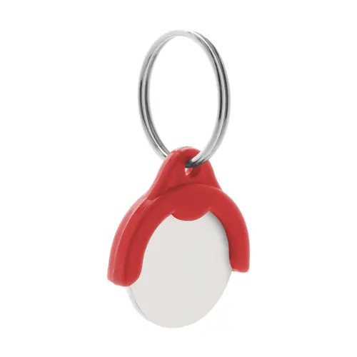 Portachiavi in plastica con gettone personalizzabile