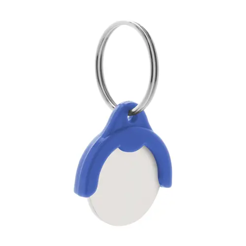 Portachiavi in plastica con gettone personalizzabile