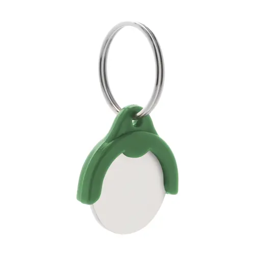Portachiavi in plastica con gettone personalizzabile