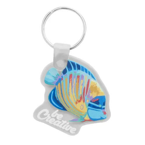 Portachiavi totalmente personalizzabile in acrilico con stampa in full color