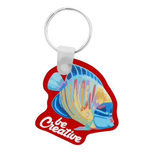 Portachiavi totalmente personalizzabile in acrilico con stampa in full color