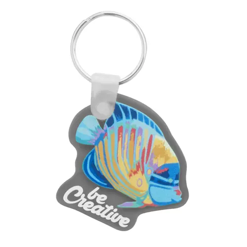 Portachiavi totalmente personalizzabile in acrilico con stampa in full color