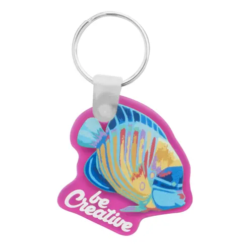 Portachiavi totalmente personalizzabile in acrilico con stampa in full color