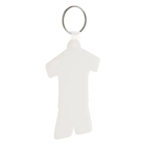 Portachiavi in plastica a forma di completo sportivo totalmente personalizzabile 