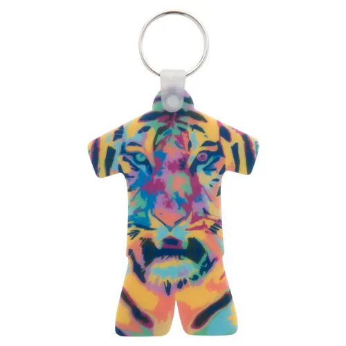 Portachiavi in plastica a forma di completo sportivo totalmente personalizzabile 