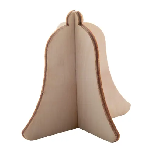 Biglietto di auguri Natalizio in carta con grafica personalizzata e puzzle legno