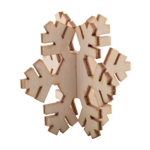 Biglietto di auguri Natalizio in carta con grafica personalizzata e puzzle legno