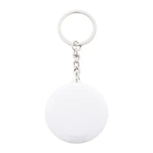 Portachiavi in plastica con inserto in carta personalizzabile Ø 44mm