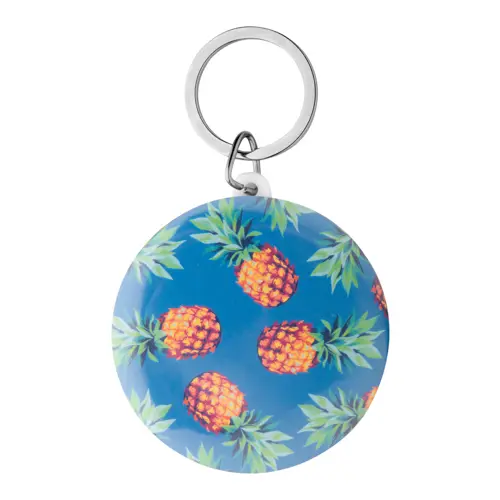 Portachiavi in plastica con inserto in carta personalizzabile Ø 58mm