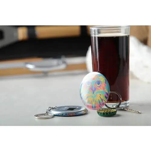 Apribottiglie con magnete per grafica personalizzabile ø58mm