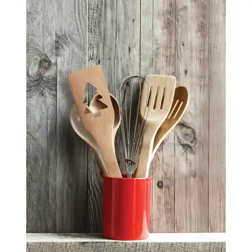 Cucchiaio in bambù con intaglio natalizio