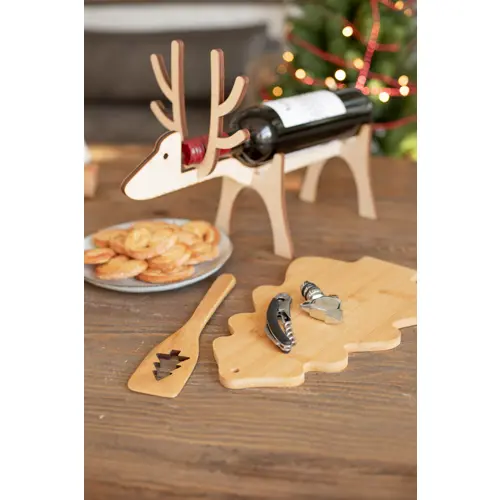 Cucchiaio in bambù con intaglio natalizio