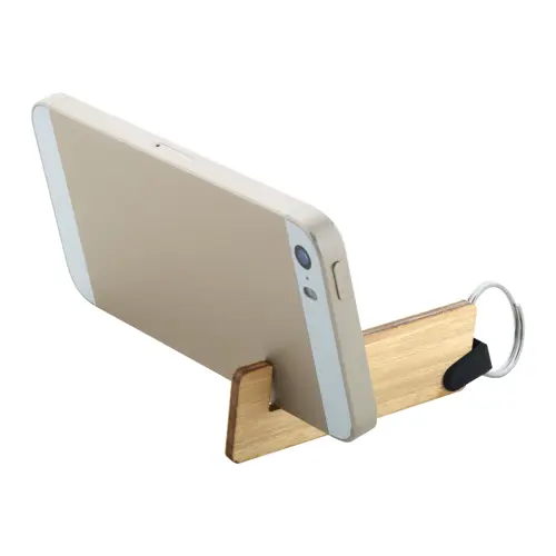 Portachiavi e supporto per il cellulare in bambù