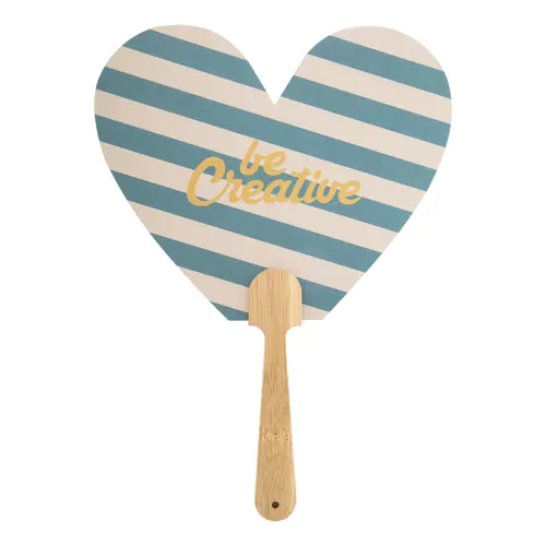 Ventaglio Uchiwa personalizzabile con manico in bambù e carta kraft