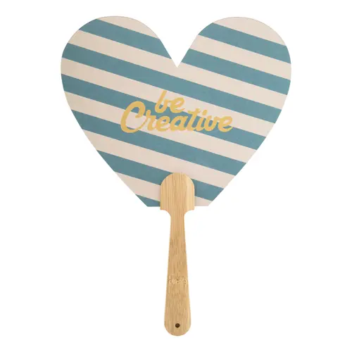 Ventaglio Uchiwa personalizzabile con manico in bambù e carta kraft