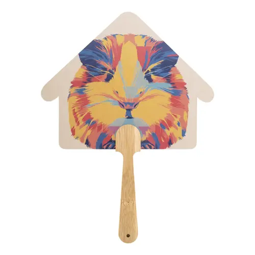 Ventaglio Uchiwa personalizzabile con manico in bambù e carta kraft