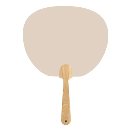 Ventaglio Uchiwa personalizzabile con manico in bambù e carta kraft