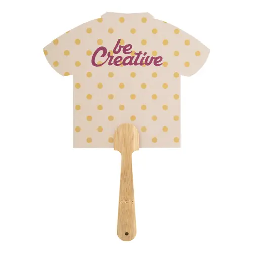 Ventaglio Uchiwa personalizzabile con manico in bambù e carta kraft