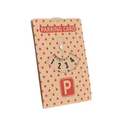 Disco orario in cartoncino kraft personalizzazione a colori compresa