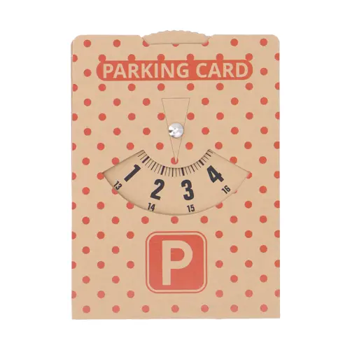 Disco orario in cartoncino kraft personalizzazione a colori compresa