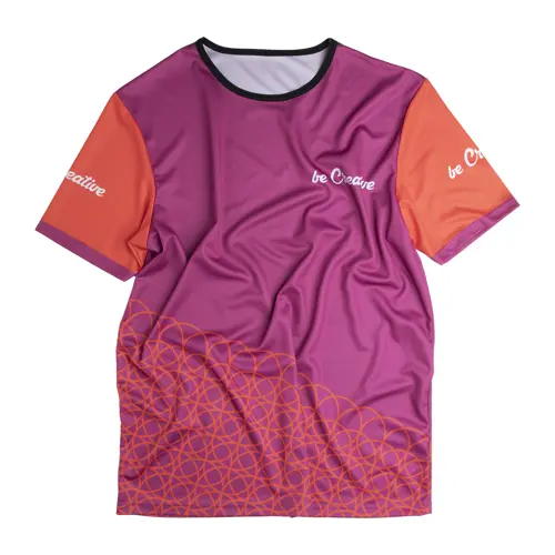 T-shirt sportiva traspirante in poliestere da 140gr personalizzabile sull'intera superficie