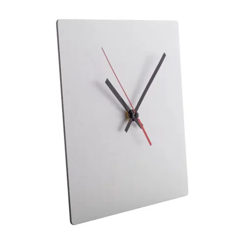 Orologio da parete quadrato in alluminio con grafica totalmente personalizzabile