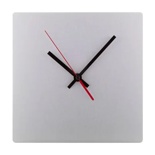Orologio da parete quadrato in alluminio con grafica totalmente personalizzabile